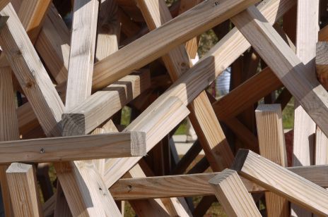 Wooden blocks on top of each other. Click leads to enlarged view.