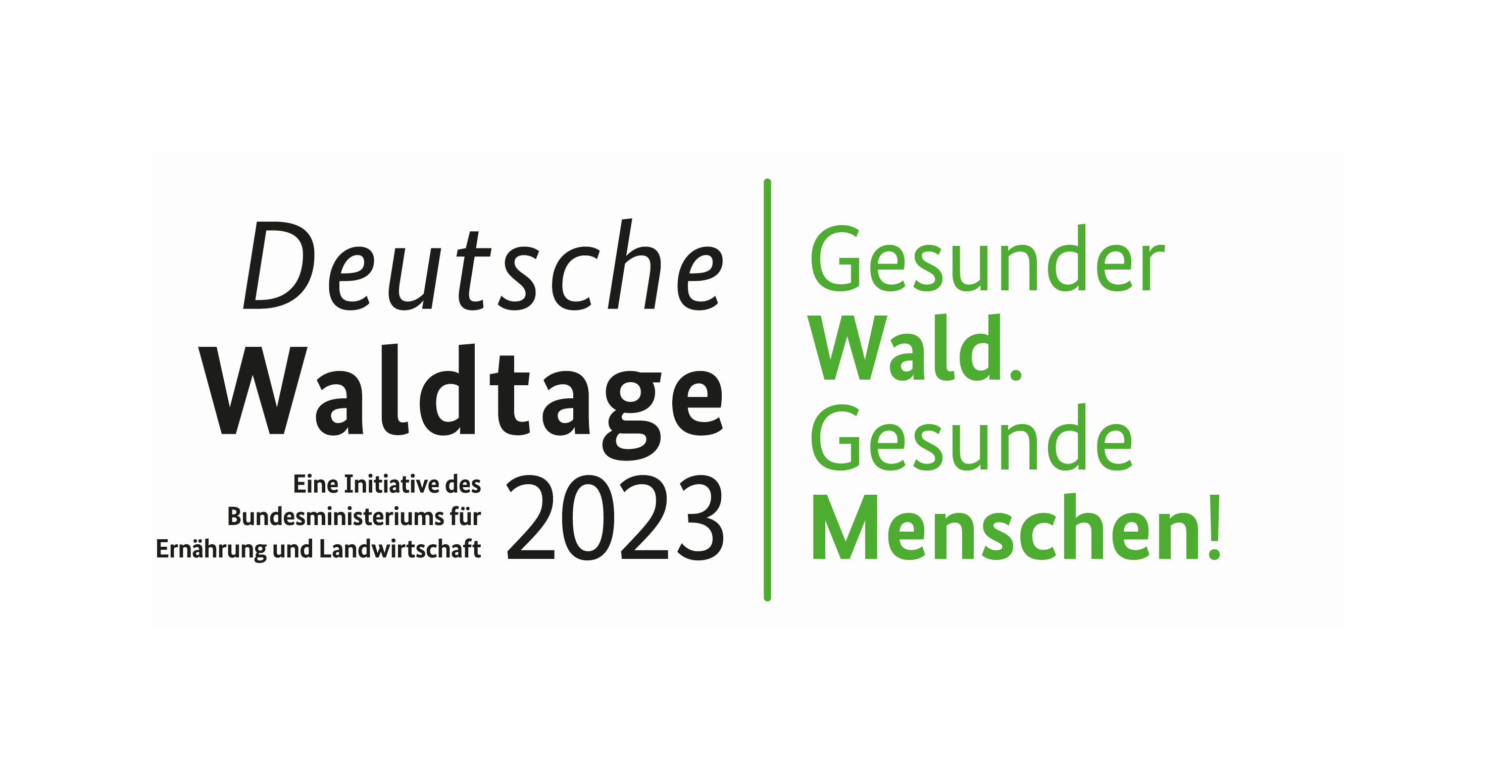 Logo der Deutschen Waldtage mit dem Schriftzug Gesunder Wald.Gesunde Menschen!