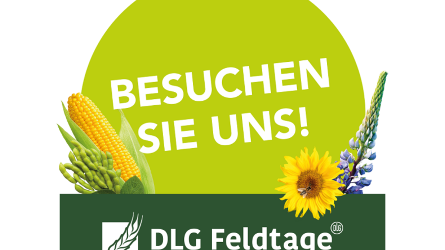 Logo der Feldtage mit der Aufschrift Besuchen Sie uns