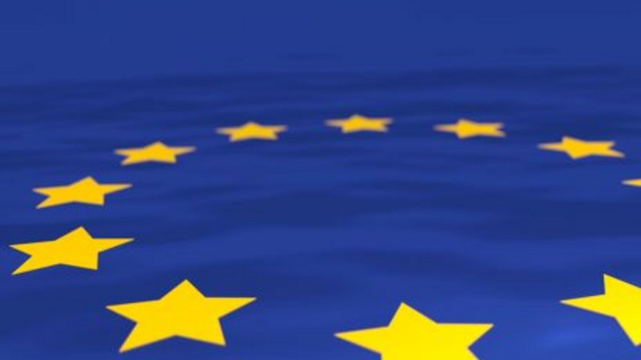 Blue EU flag with yellow stars. Mouse click leads to enlarged view.