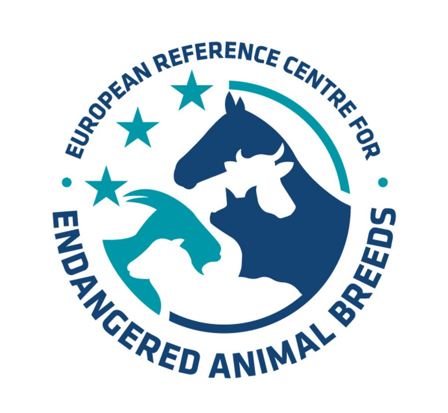 Nutztiere in einem kreisförmigen Logo